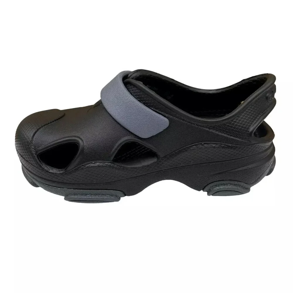 Crocs Baby/Toddler‎ Boys Fisherman Sandals Size 6 Black Closed Toe Slip-on